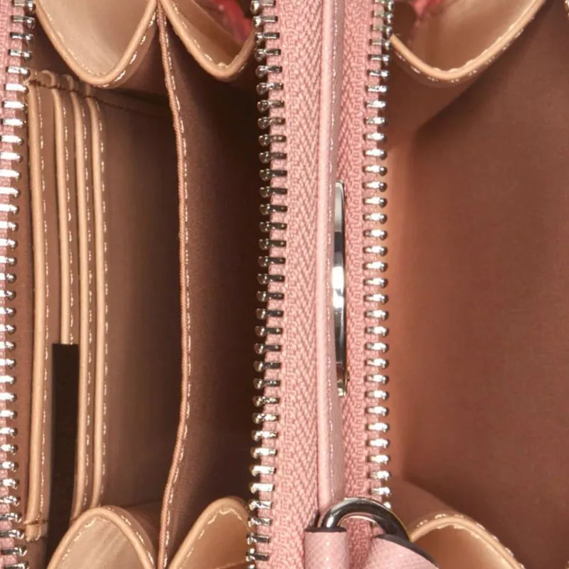 GUESS Saffiano Artificial Leather Mobile Phone Crossbody Bag Mini Women's Pink-4