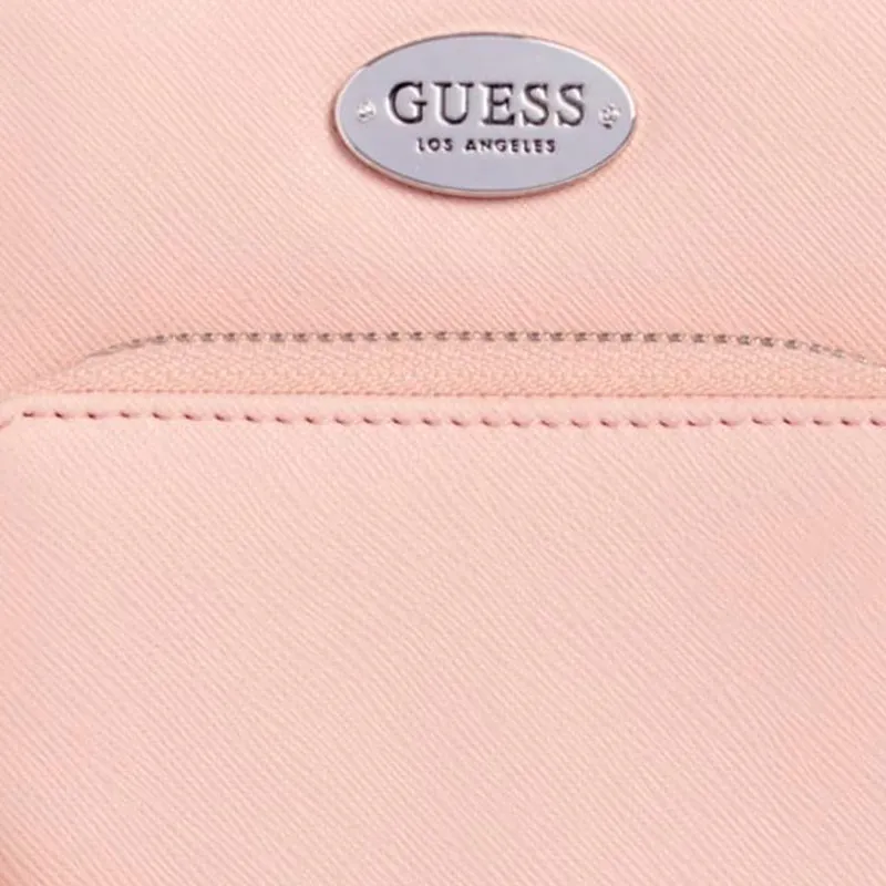 GUESS Saffiano Artificial Leather Mobile Phone Crossbody Bag Mini Women's Pink-3