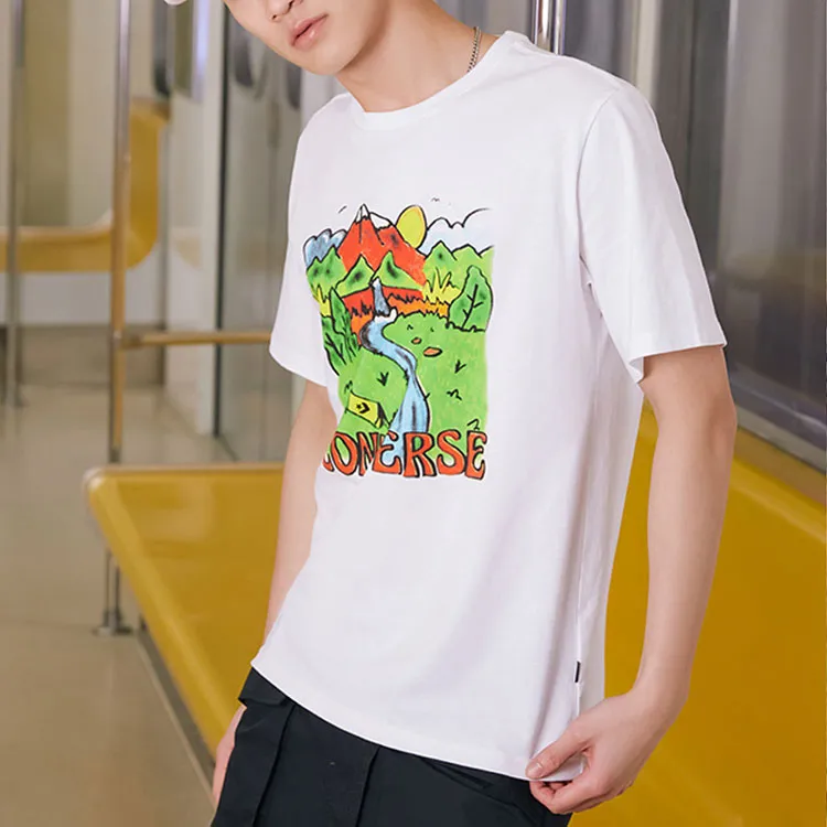 Converse T Shirts Men White-3