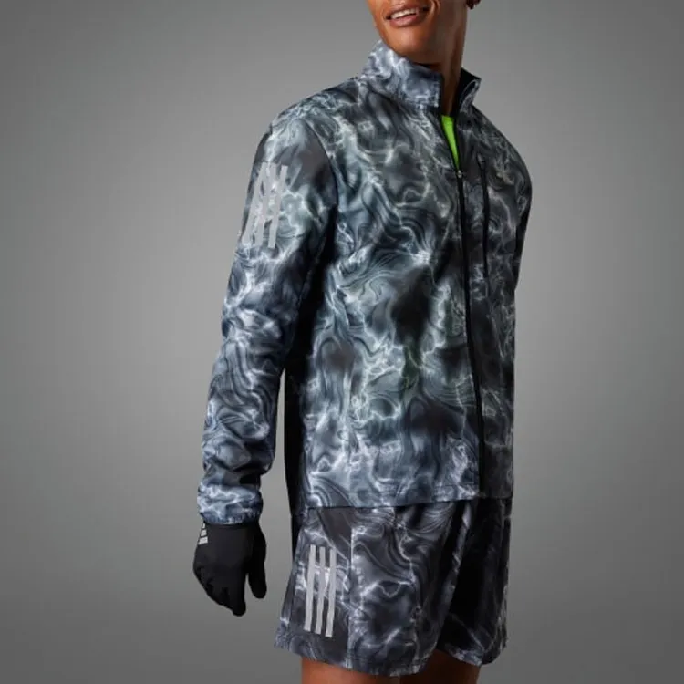 Adidas ALLOVER PRINT Jackets Men Black Gray Color-6