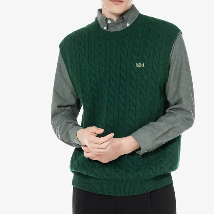LACOSTE Tank Tops Men Green-4