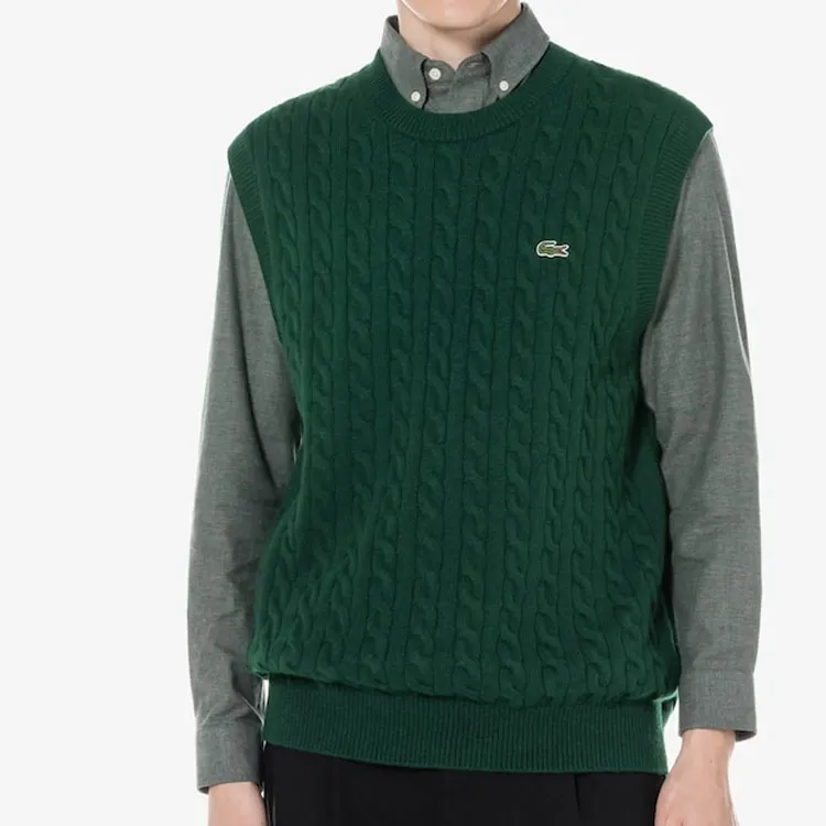 LACOSTE Tank Tops Men Green-3