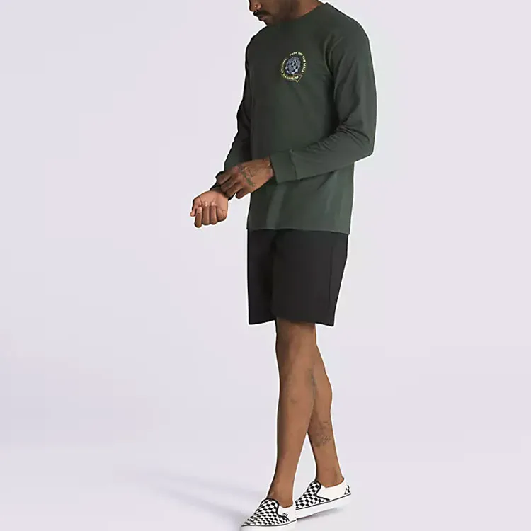 Vans Globe Circle Long Sleeve T-Shirt T-Shirt Men's Green-3