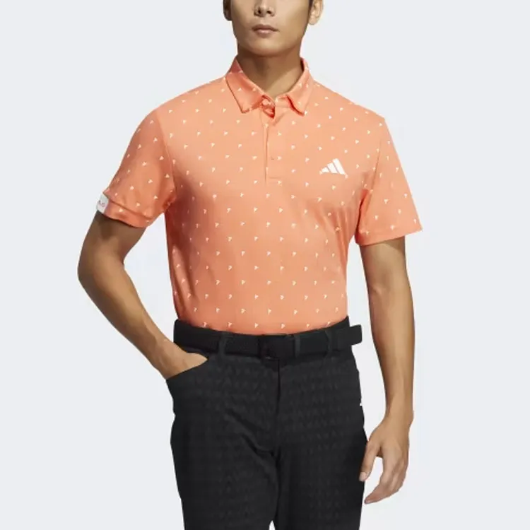 Adidas Aeroready Badge Of Sport Monogram Polo Shirt Men's Orange-2
