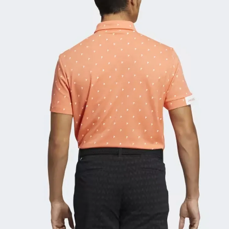 Adidas Aeroready Badge Of Sport Monogram Polo Shirt Men's Orange-1