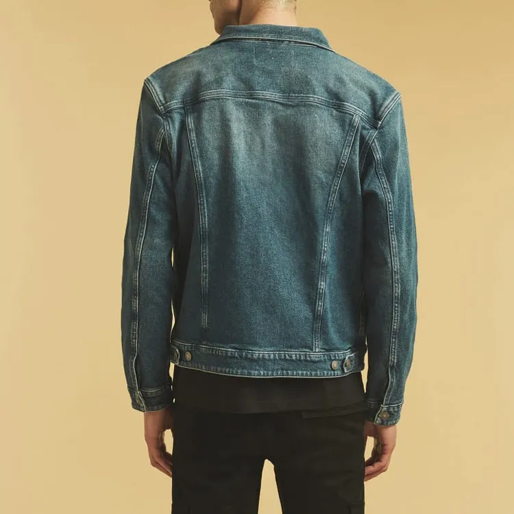 GUESS FW23 Originals Kit Denim Jacket Jackets Coats Men's Blue-3