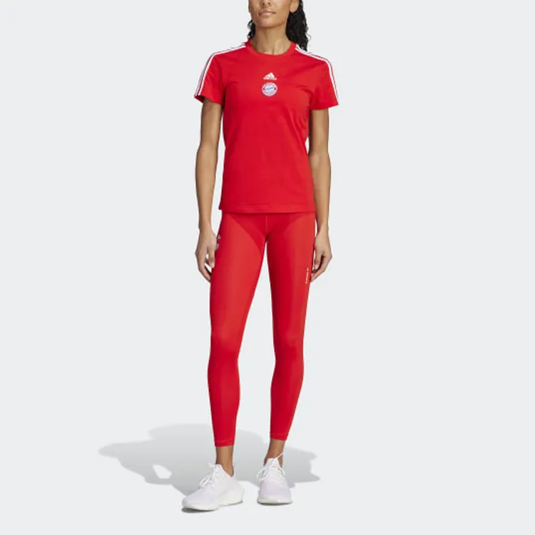 Adidas Fc Bayern Tee T-Shirt Women's Red-1
