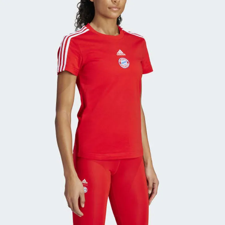 Adidas Fc Bayern Tee T-Shirt Women's Red-4
