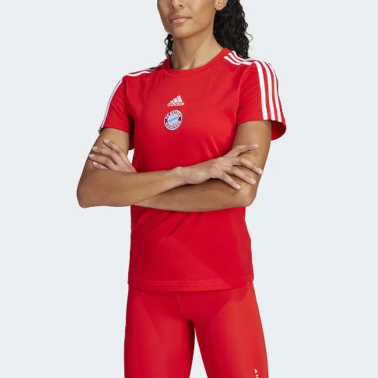 Adidas Fc Bayern Tee T-Shirt Women's Red-3