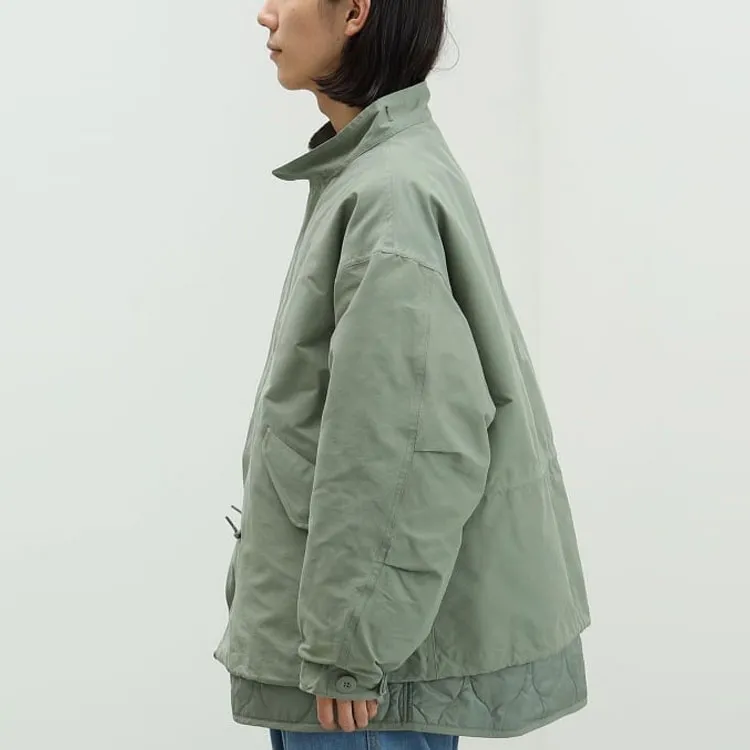 Beams Trench Coat Men's Olive Green-4