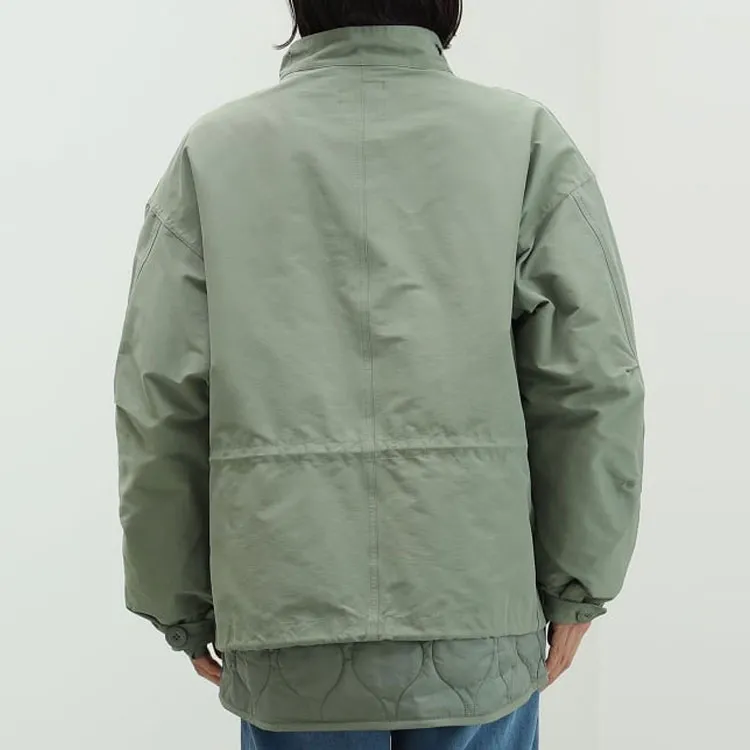 Beams Trench Coat Men's Olive Green-3
