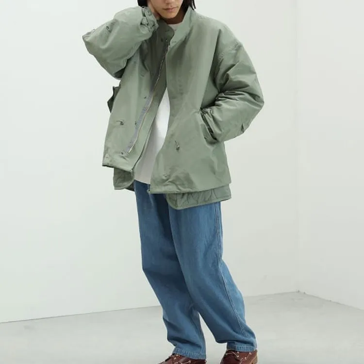 Beams Trench Coat Men's Olive Green-9