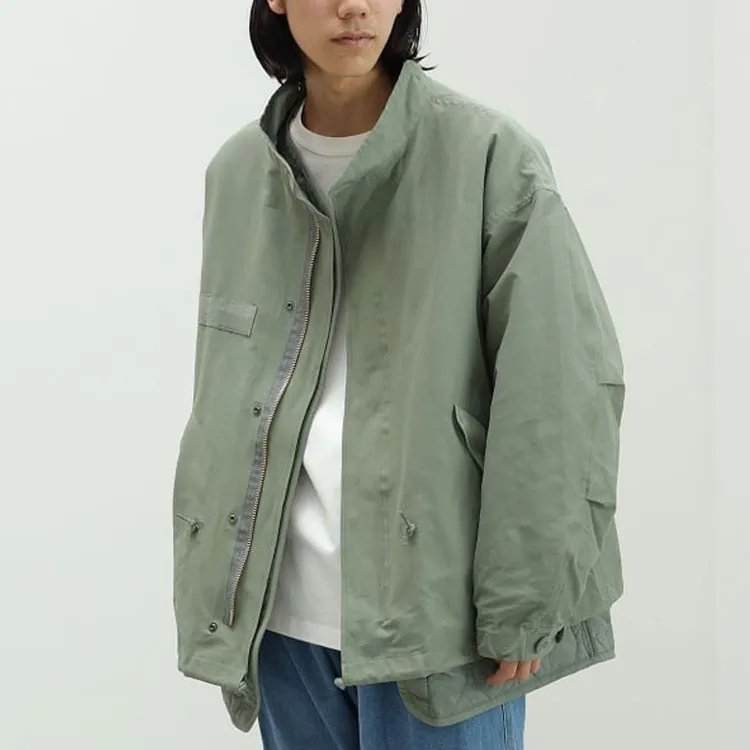 Beams Trench Coat Men's Olive Green-8