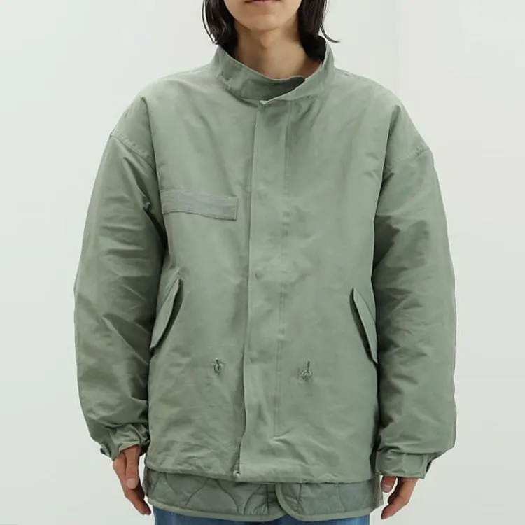 Beams Trench Coat Men's Olive Green-2
