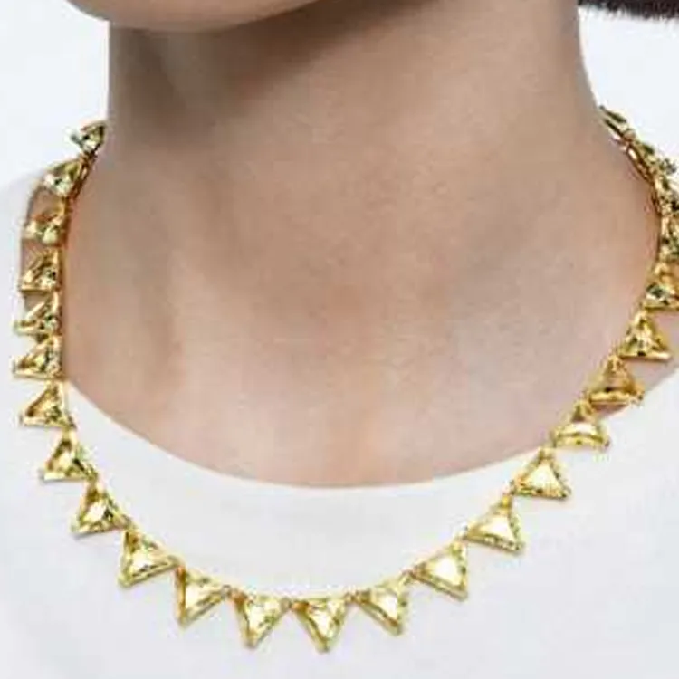 Swarovski Orty Alloy Necklaces Women's Gold-1