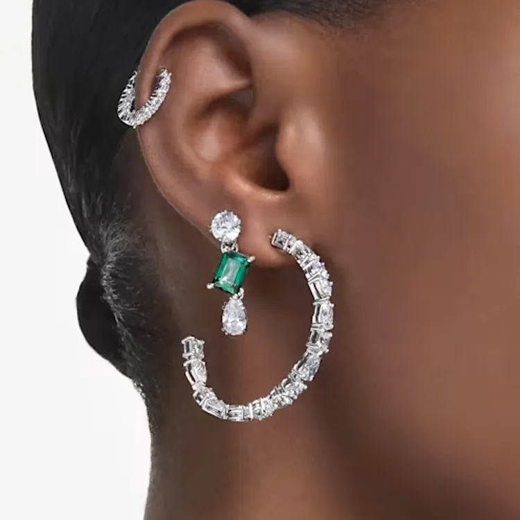 Swarovski Matrix Hoop Earrings-5