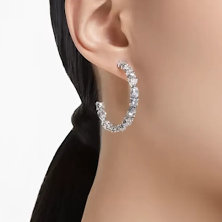 Swarovski Matrix Hoop Earrings-4