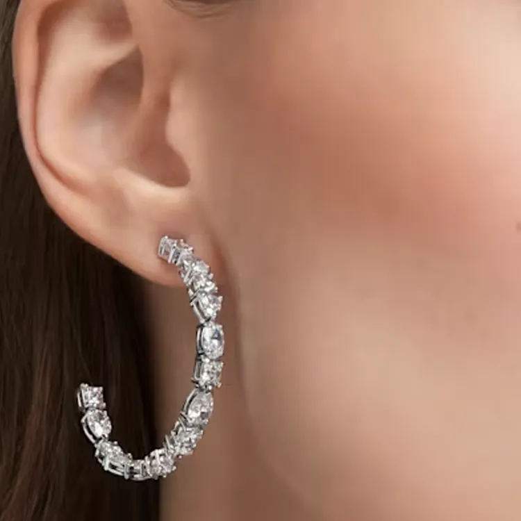 Swarovski Matrix Hoop Earrings-6