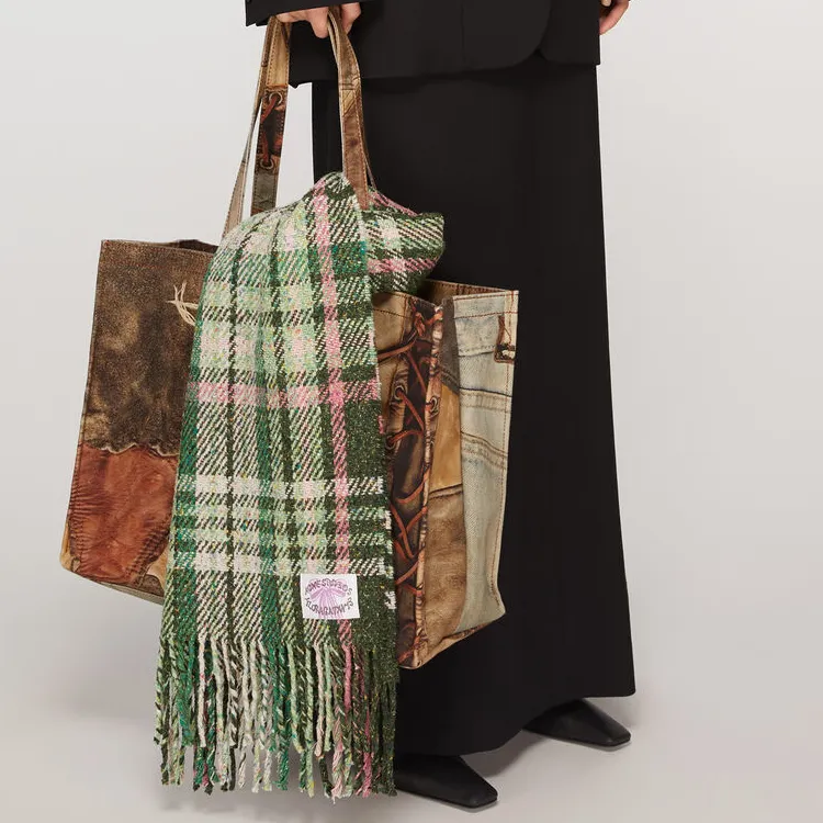 Acne Studios Check print Wool Scarf-1
