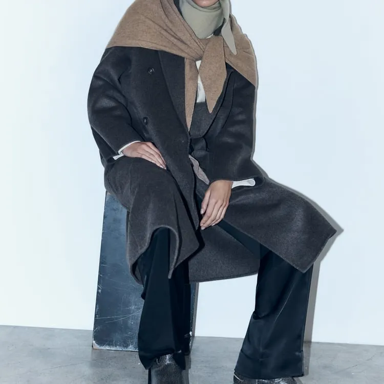 ZARA Knit Scarves Unisex-4