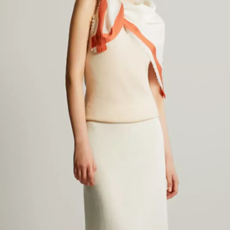 JOHNSTONS OF ELGIN Shawls Women's White/Orange-3
