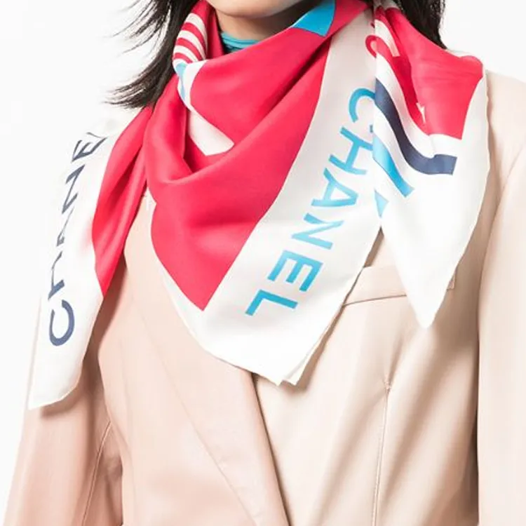 CHANEL Silk Silk Scarves Women's Multicolor-2