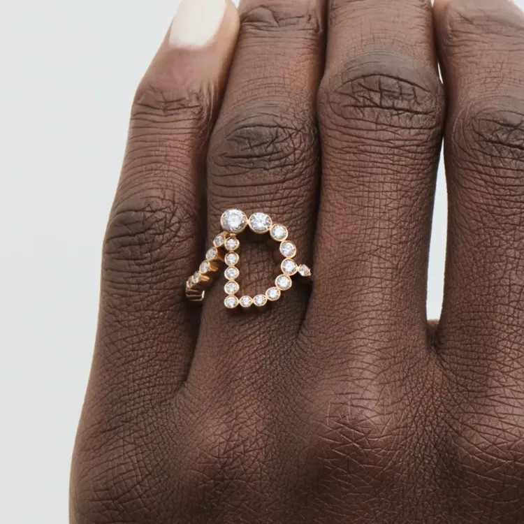Sophie Bille Brahe 18kt Yellow Gold Ensemble Coeur C Ring-1