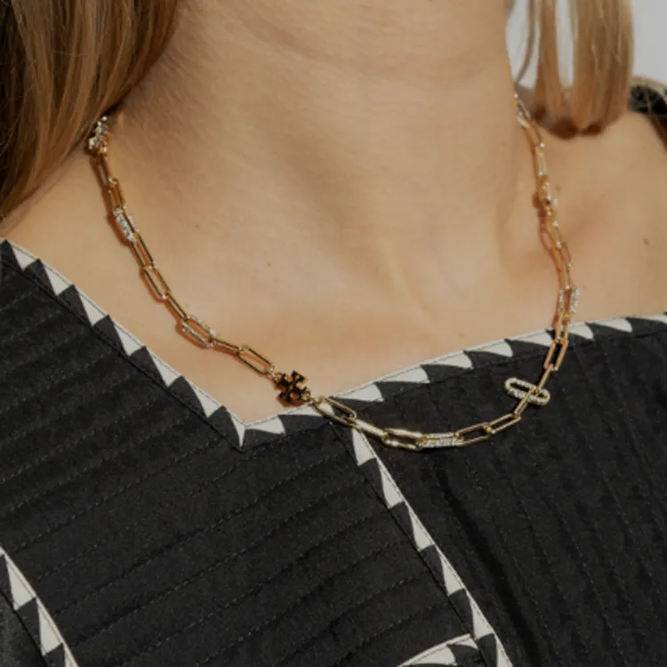 TORY BURCH Logo Plaque Necklace-2