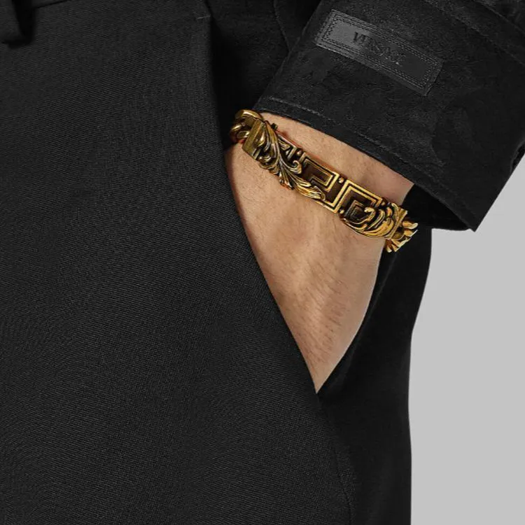 VERSACE Barocco Leaf Chain Bracelet-2