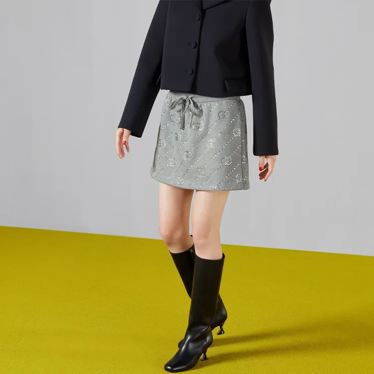 GUCCI Gg Embellished Mini Skirt-2