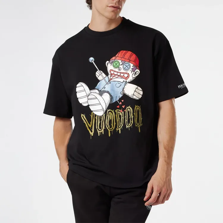 PHOBIA ARCHIVE Testa Di Chezzo Black T-Shirt Voodoo T-Shirt Men's Black-2