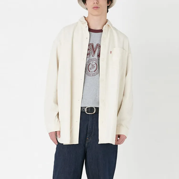 Levis Shirts Men White-5