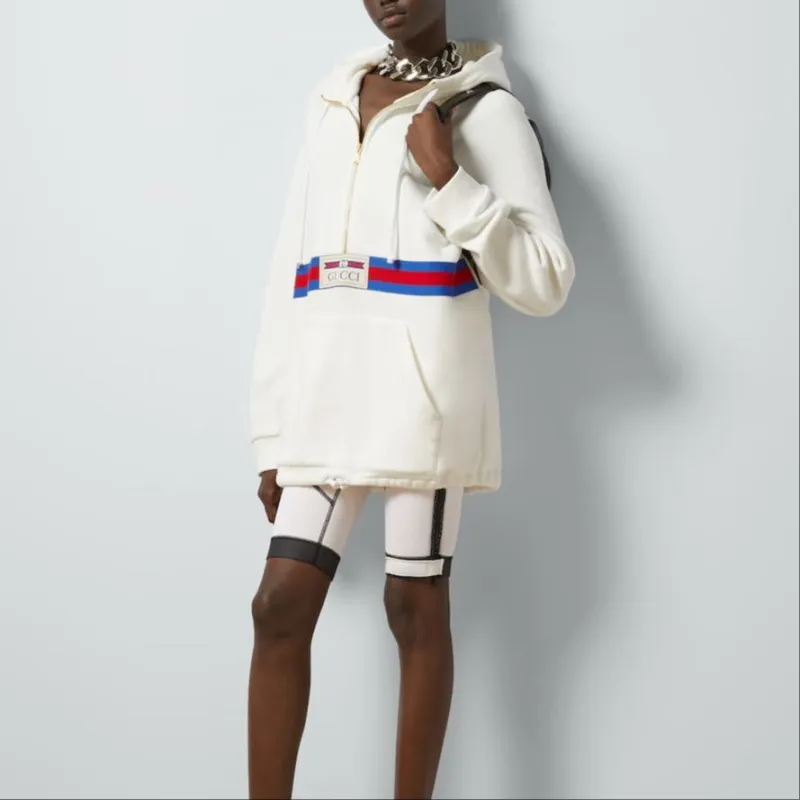 GUCCI Logo Patch Quater Zip Jumper-2