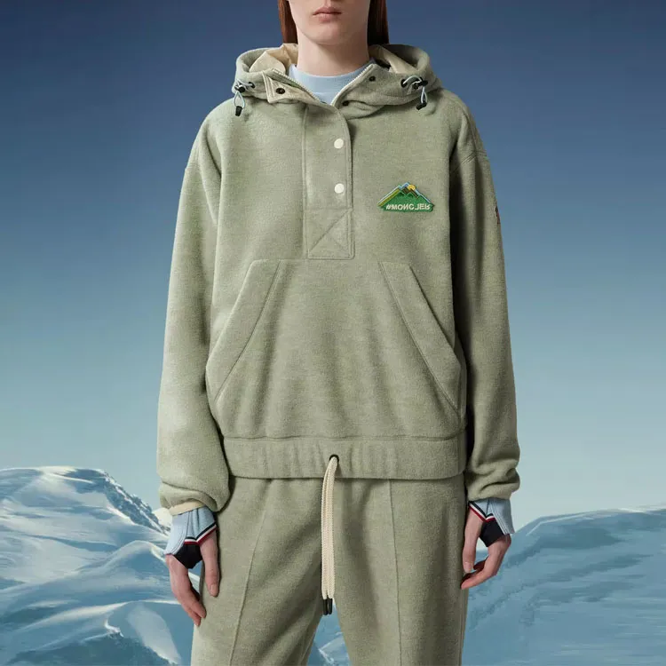 Moncler Drawstring Fleece Texture Hoodie-3