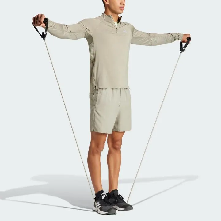 Adidas Free Shipping With AdiClub Gym+ Training 1/4 Zip Long Sleeve Tee-1