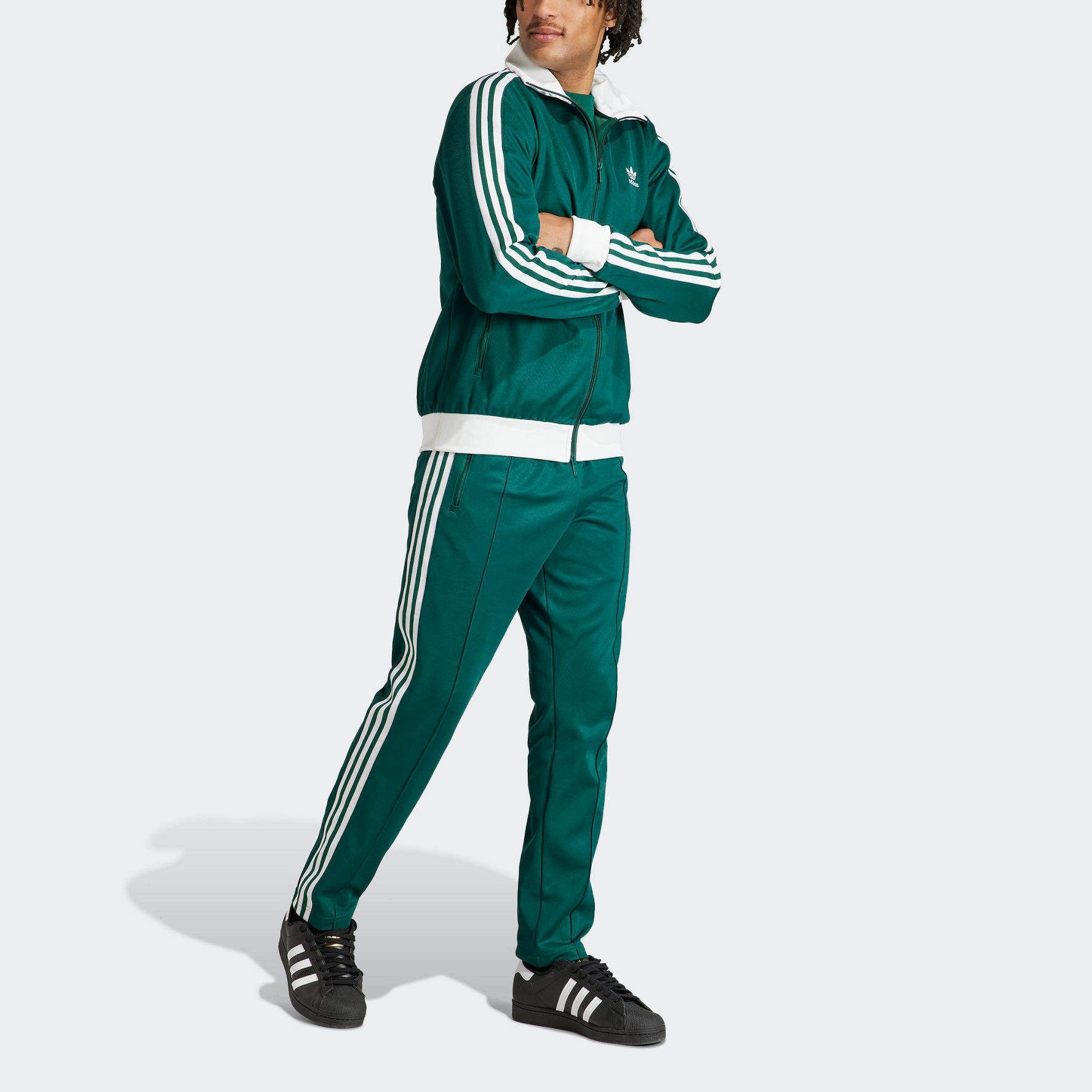 adidas beckenbauer jacket green