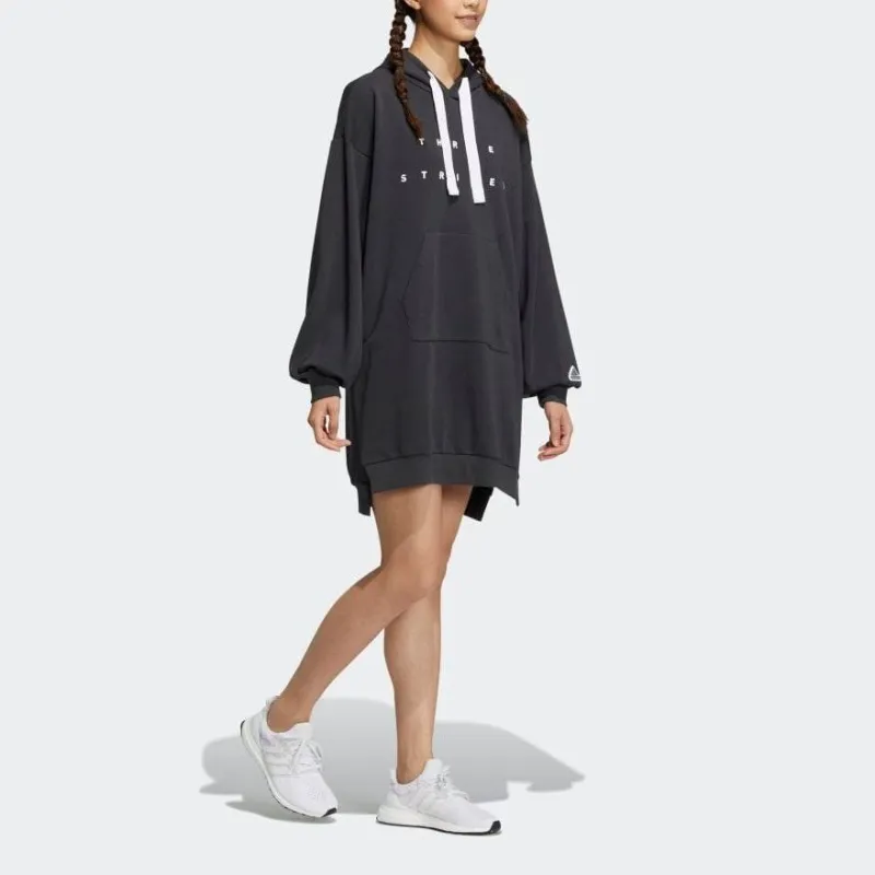 Adidas Long-Sleeved Dresses Women's Carbon Gray-2