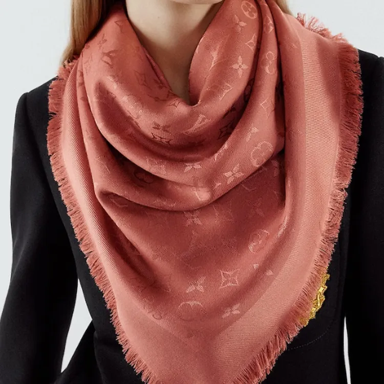 LOUIS VUITTON Shawls Unisex Red-4