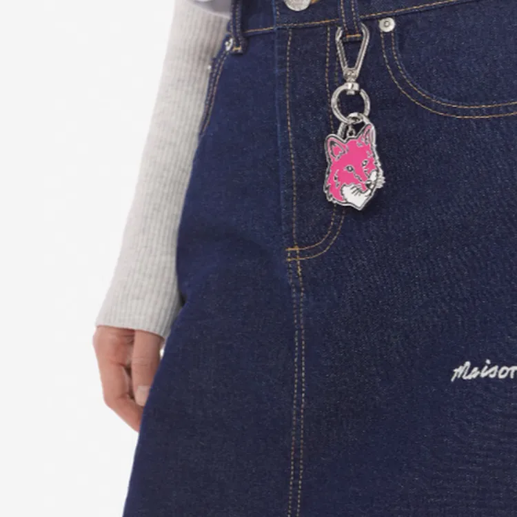 Maison Kitsune Fox charm Carabiner Keyring-2