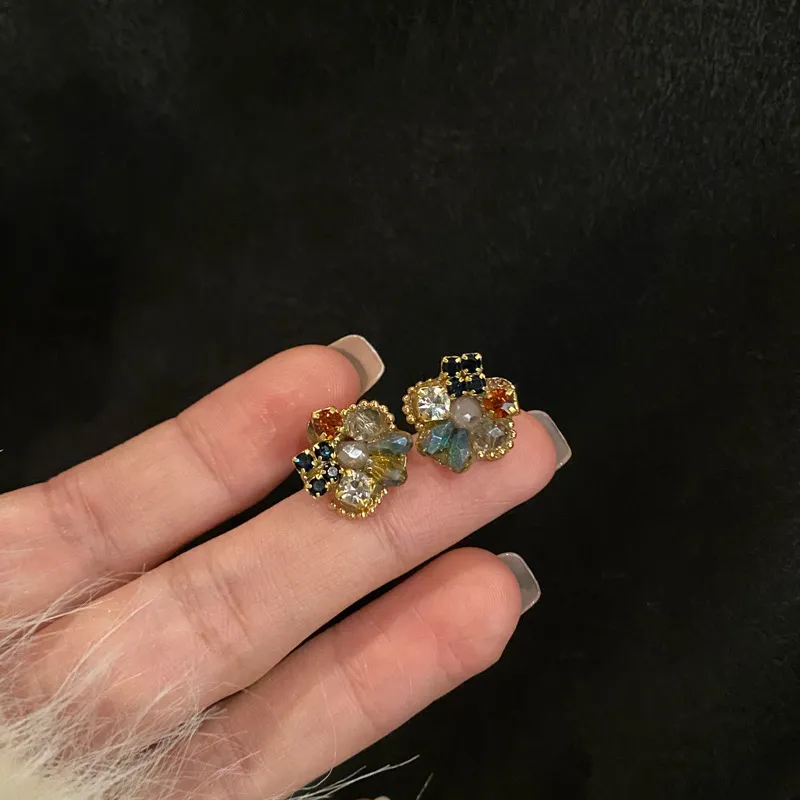 KING OF BLING 925 Sterling Silver Stud Earrings Women's-4