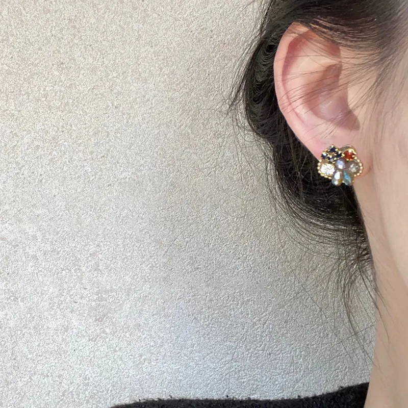 KING OF BLING 925 Sterling Silver Stud Earrings Women's-3