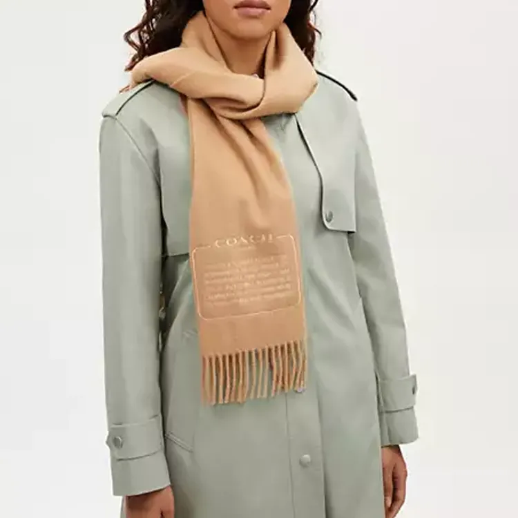 COACH Knit Scarves Unisex Yellow-1