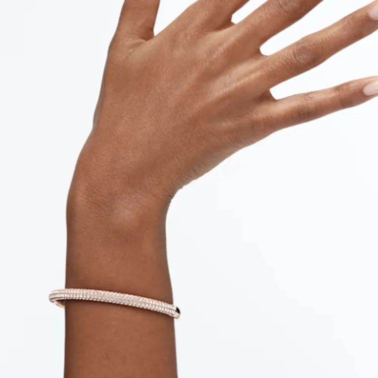 Swarovski Stone Bangles Women's Rose Gold-5