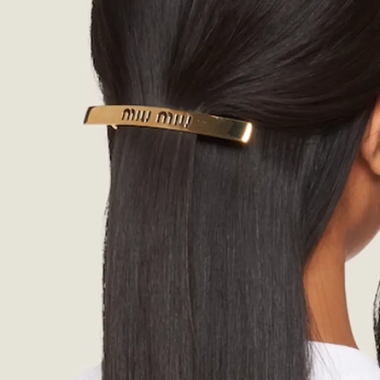 MIU MIU Hair Clips Women's Gold-2