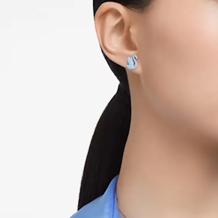 Swarovski Swan Crystal Necklaces Women's Blue-4