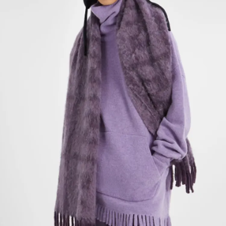 FENDI Knit Scarves Women's Purple-2