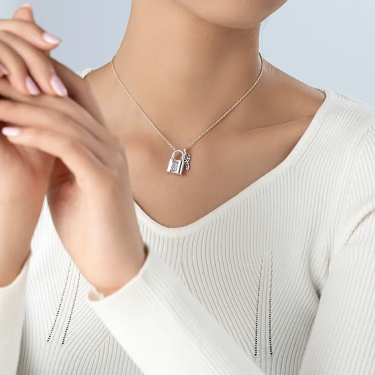 Pandora 925 Sterling Silver Necklaces Women's Silver-2