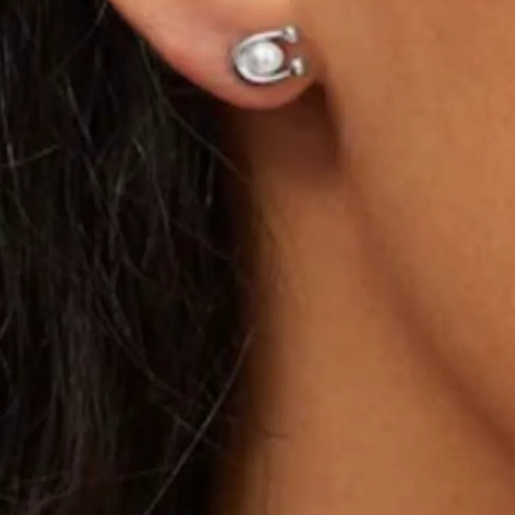 COACH   Stud Earrings Women's Silver-1