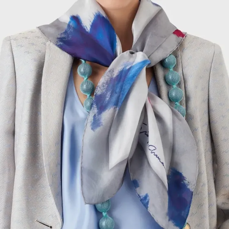 GIORGIO ARMANI Silk Scarves Unisex Multicolor-1