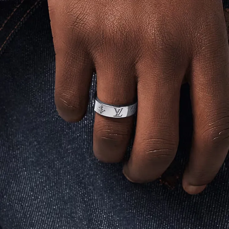 LOUIS VUITTON Brass Rings Men's Gray-2